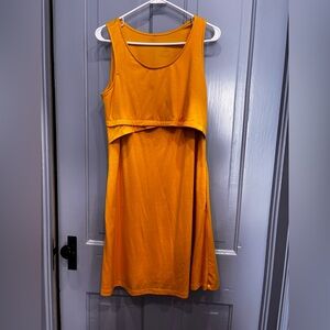 Sleeveless Yellow Nursing Dress